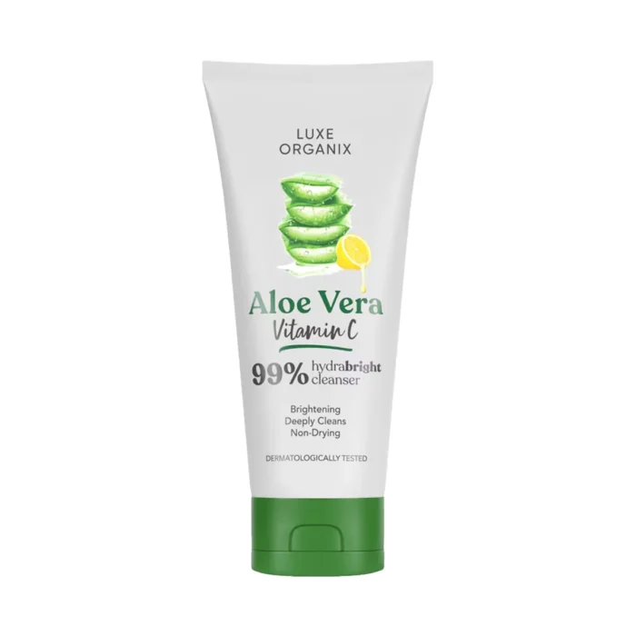 Luxe Organix Skin Brightening Micro Foam Cleanser 99% Aloe Vera with Vitamin C 120ml