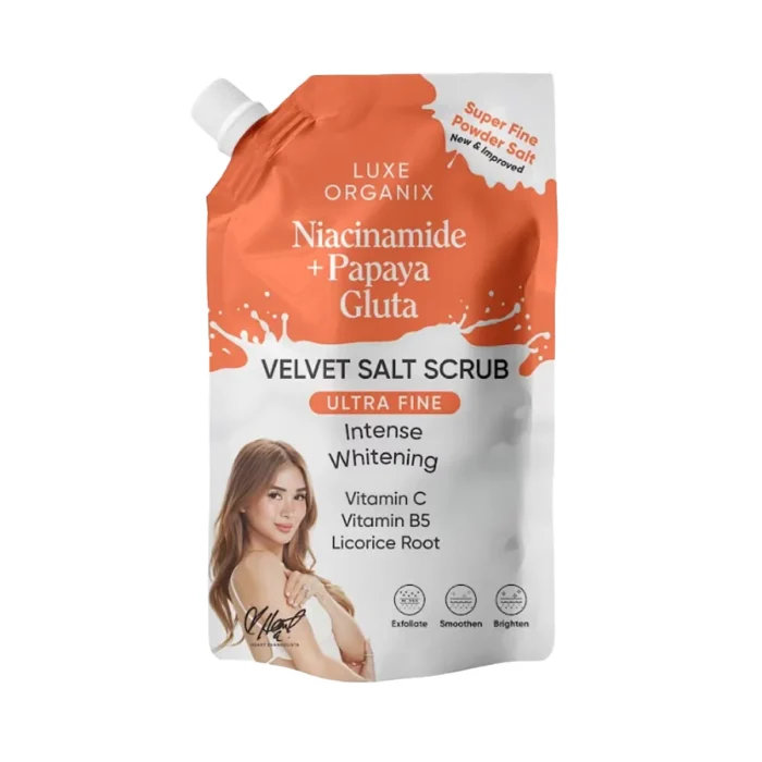Organics Niacinamide Plus Papaya Gluta Velvet Luxury Salt Scrub 300g