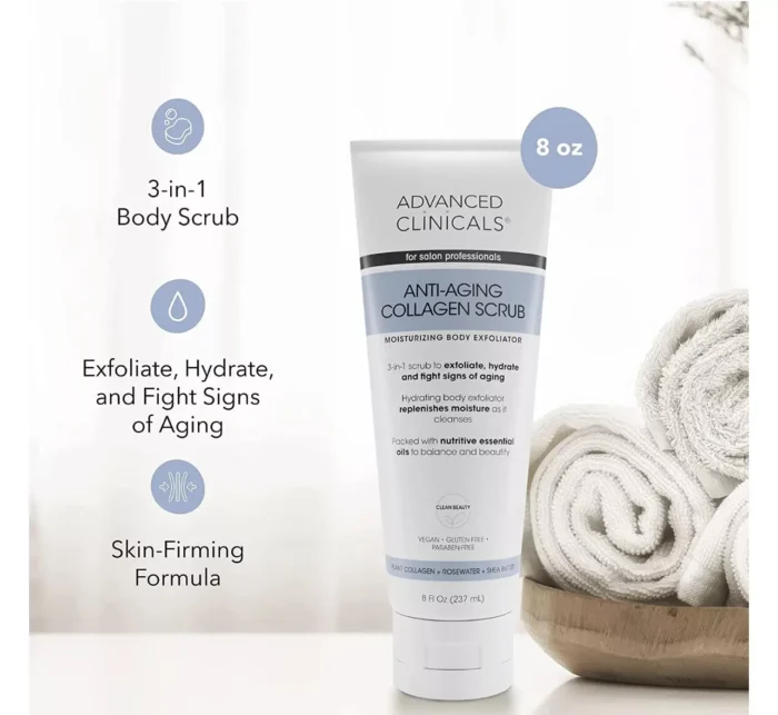 Advanced Clinicals Anti-Aging Collagen Scrub Body