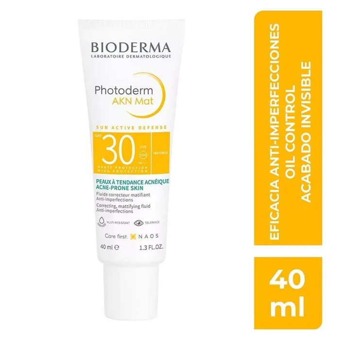⁦Bioderma Photoderm AKN Mat SPF30 Matifying Anti-Blemish Sunscreen⁩ - الصورة ⁦2⁩