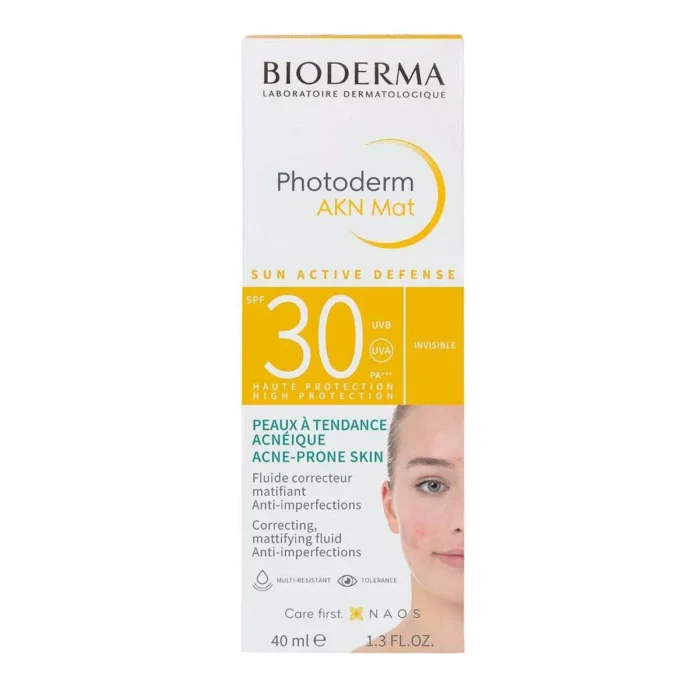⁦Bioderma Photoderm AKN Mat SPF30 Matifying Anti-Blemish Sunscreen⁩ - الصورة ⁦3⁩
