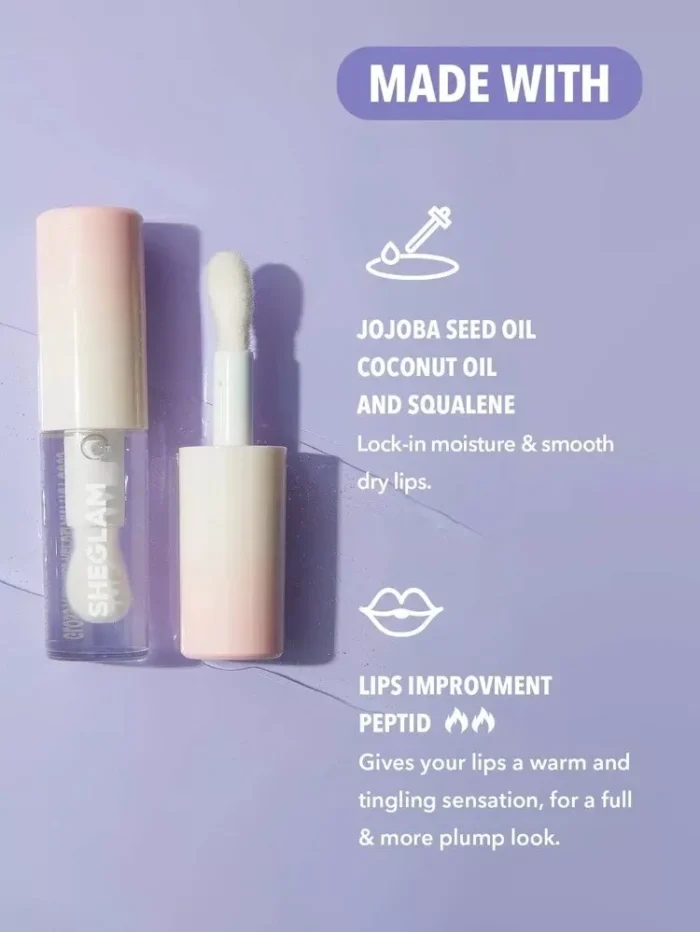 ⁦SHEGLAM-Jelly Wow Hydrating Lip Oil- Clear Lip Gloss Plumping⁩ - الصورة ⁦7⁩