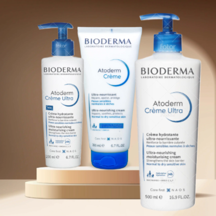 Bioderma Atoderm Ultra Nourishing Cream for daily care of face and body, for normal to dry skin (500 & 200 ml)