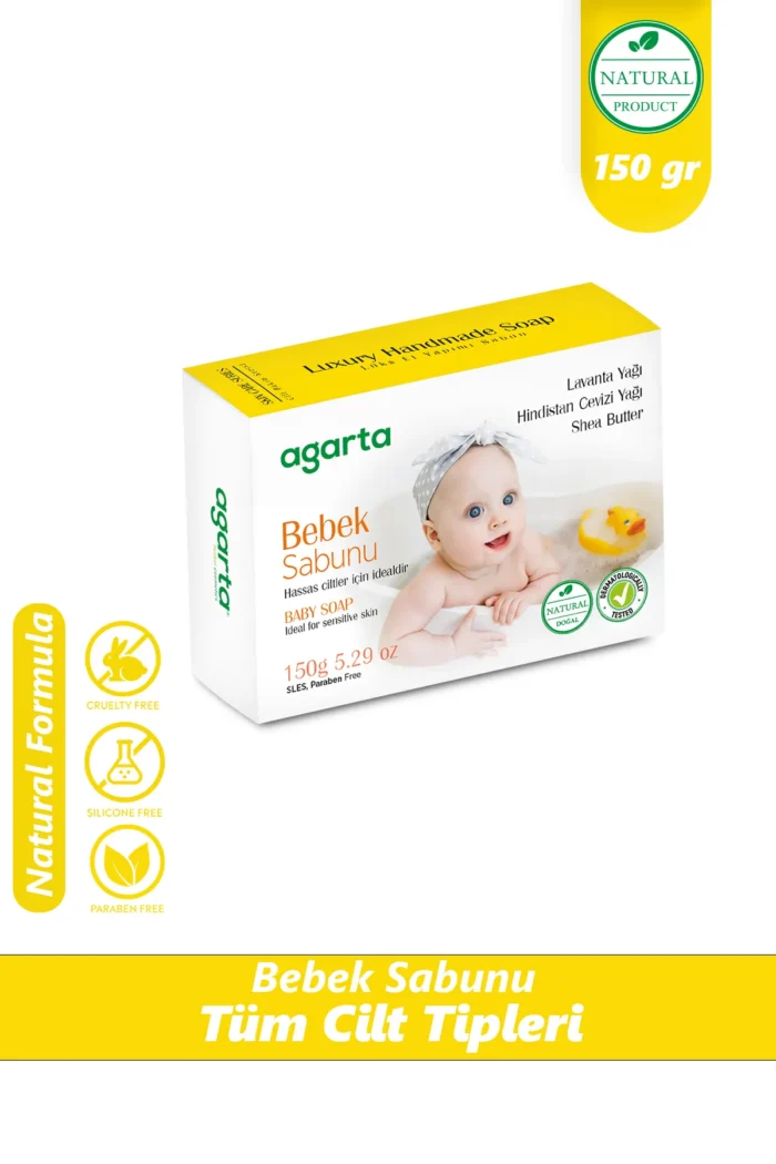 ⁦Agarta Doğal Bakım Bebek Sabunu | baby soap -150 gr⁩ - الصورة ⁦2⁩