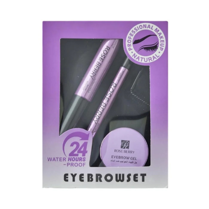 RoseBerry Waterproof Eyebrow Drawing and Setting Kit, 3 pieces