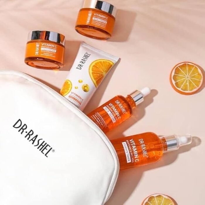 ⁦Dr.Rashel Vitamin C Brightening Anti Aging Skin Care Set Pack of 5 in Gift Box⁩ - الصورة ⁦2⁩