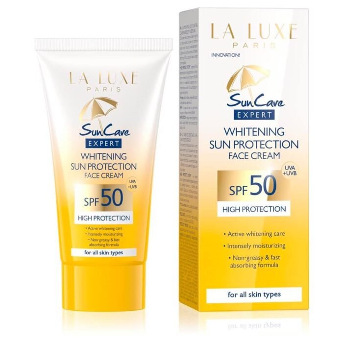 ⁦LA LUXE PARIS SUN PROTECTION FACE CREAM WHITENING SPF 50 50ML⁩ - الصورة ⁦2⁩