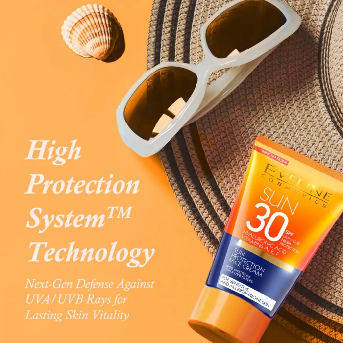 EVELINE COSMETICS 30 SPF Sunscreen for Face, Sun Protection Face Cream, Whitening Sunscreen for All Skin Type