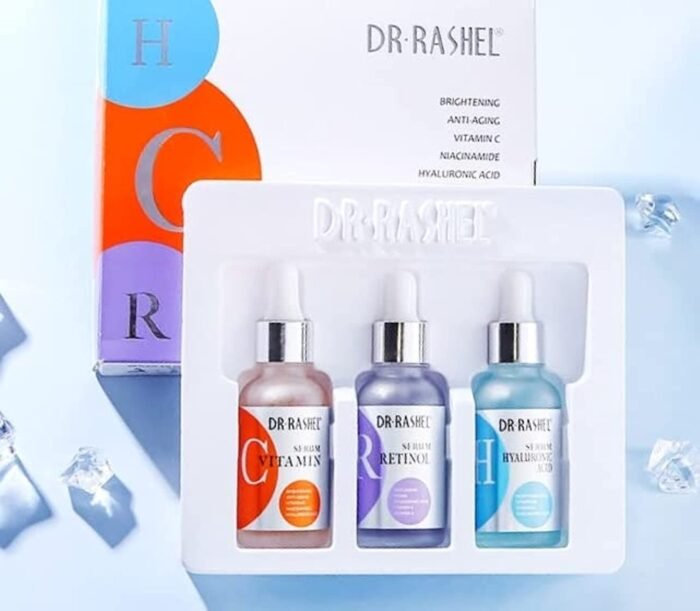 ⁦Dr. Rachel's Complete Hydrating Facial Serum Set with Vitamin C, Retinol and Hyaluronic Acid⁩ - الصورة ⁦2⁩