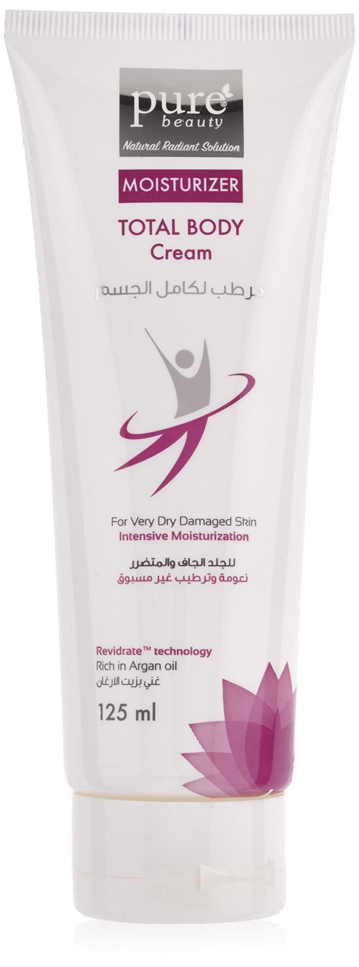 ⁦pure beauty total body cream rich in argan oil 125ml⁩ - الصورة ⁦2⁩
