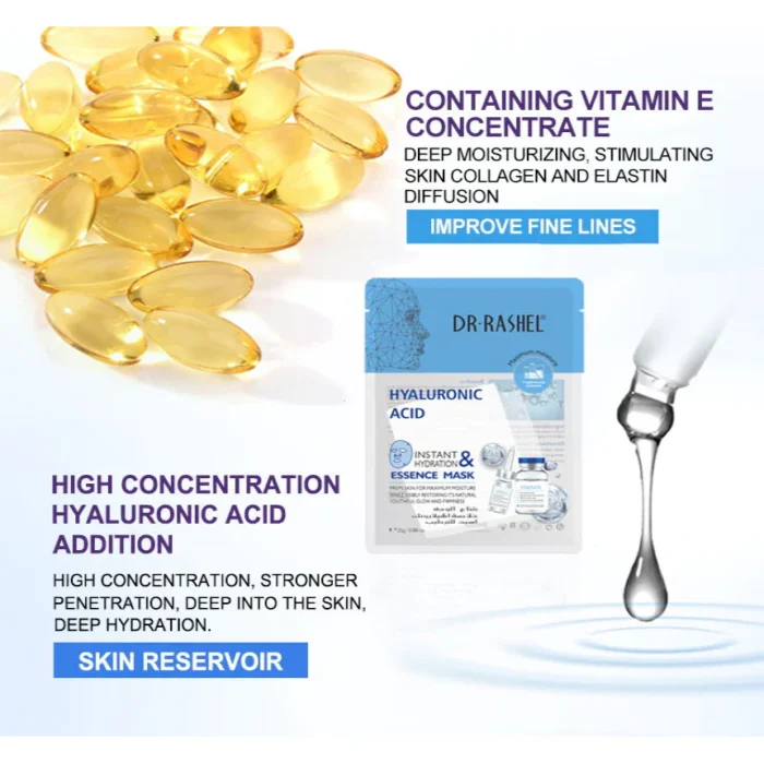 ⁦Dr. Rashel Hyaluronic Acid Instant Hydration & Essence Mask⁩ - الصورة ⁦2⁩