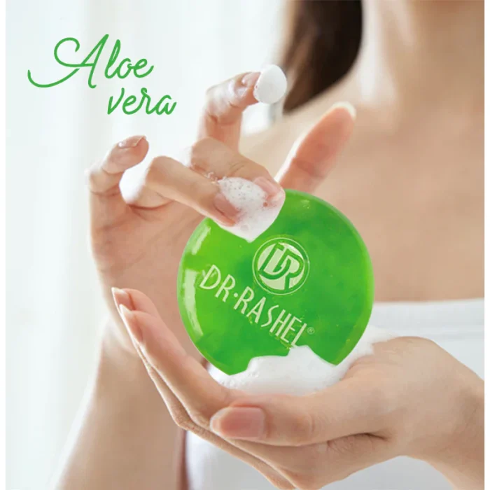 ⁦Dr. Rashel Aloe Vera Soothing Soap Skin Natural Moisturizes & Protects⁩ - الصورة ⁦2⁩