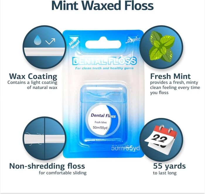 ⁦Try Me Dental Floss for Clean Teeth , Mint Waxed 50m⁩ - الصورة ⁦4⁩