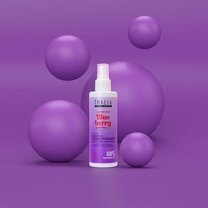 Liquid conditioner for soft and straight hair with almond milk and blueberry extract 200 ml