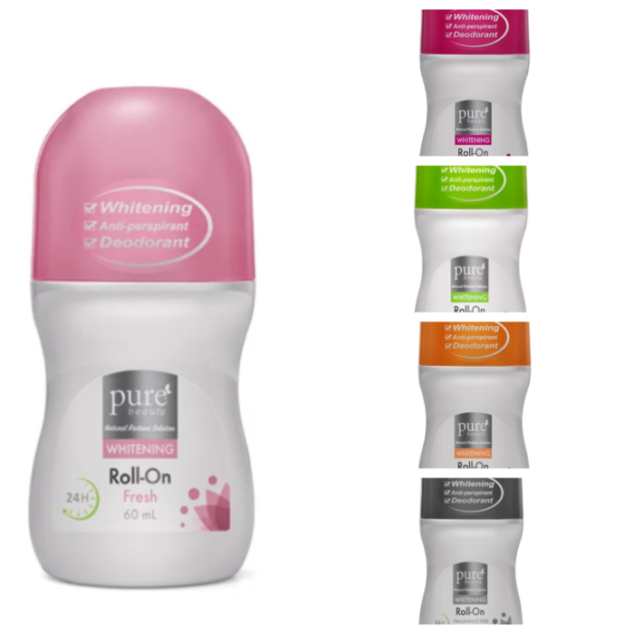 ⁦PURE BEAUTY WHITENING ROLL-ON ANTI-PERSPIRANT DEODORANT 24HRS 60ML⁩ - الصورة ⁦2⁩