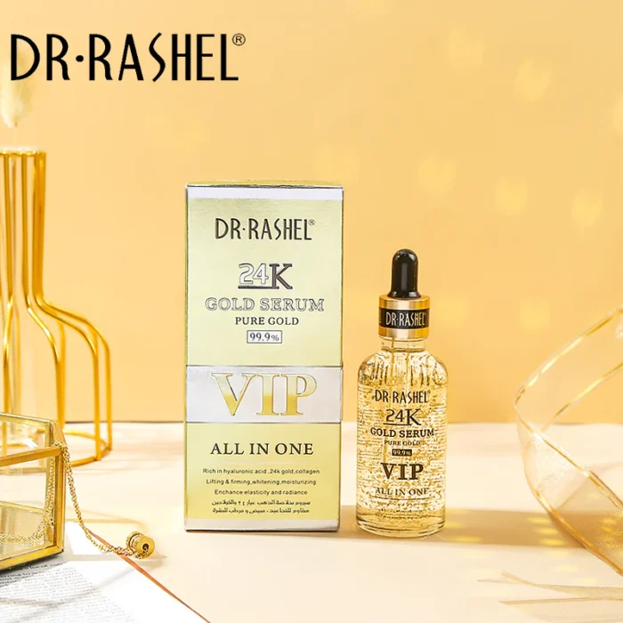 ⁦Sale Sold out Dr.Rashel Gold Serum 99.9% VIP All In One Pure Gold - 50ml⁩ - الصورة ⁦2⁩