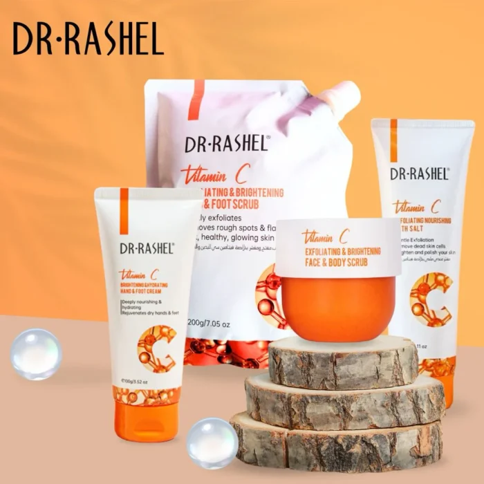 ⁦Dr. Rashel Vitamin C Exfoliating & Nourishing Body Cleansing 4 Piece Set⁩ - الصورة ⁦2⁩