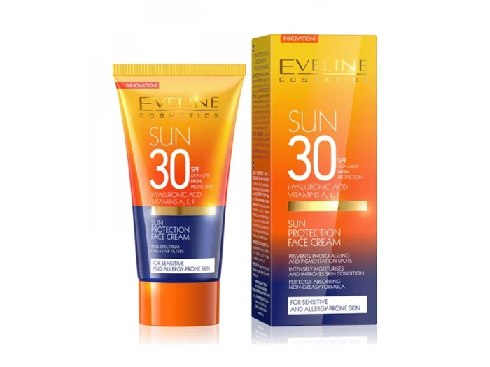 ⁦EVELINE COSMETICS 30 SPF Sunscreen for Face, Sun Protection Face Cream, Whitening Sunscreen for All Skin Type⁩ - الصورة ⁦2⁩