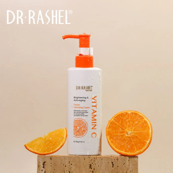 ⁦Dr Rashel Vitamin C Brightening & Anti-aging Facial Cleansing Cream⁩ - الصورة ⁦3⁩