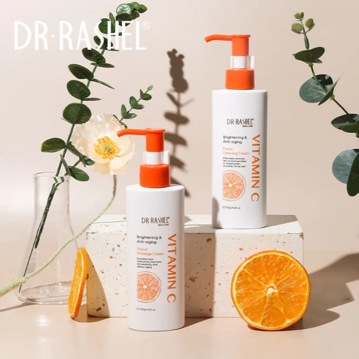 ⁦Dr Rashel Vitamin C Brightening & Anti-aging Facial Cleansing Cream⁩ - الصورة ⁦2⁩