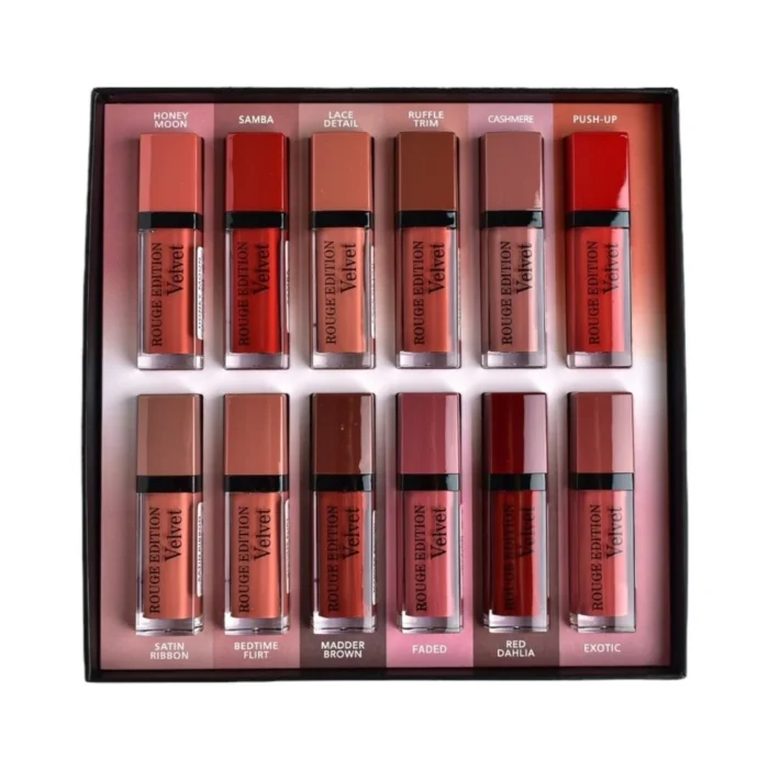 12 velvet liquid lipsticks from rose berry