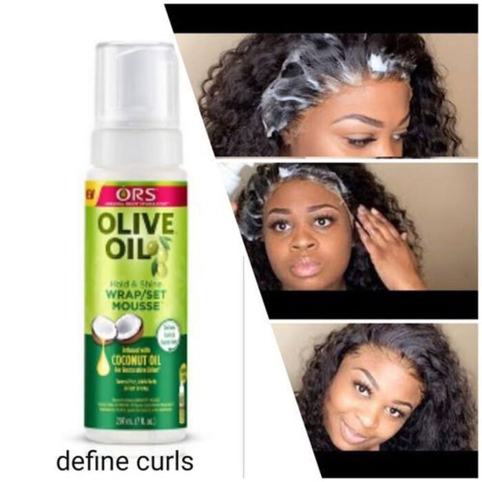 ⁦ORS Olive Oil Hold & Shine Wrap/Set Mousse⁩ - الصورة ⁦4⁩