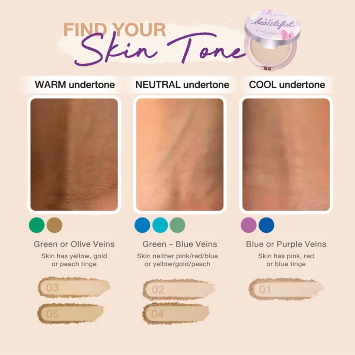 ⁦Cute Press 1-2 Beautiful Airy Matte Foundation Powder SPF 30 PA+++ #02 light beige⁩ - الصورة ⁦3⁩