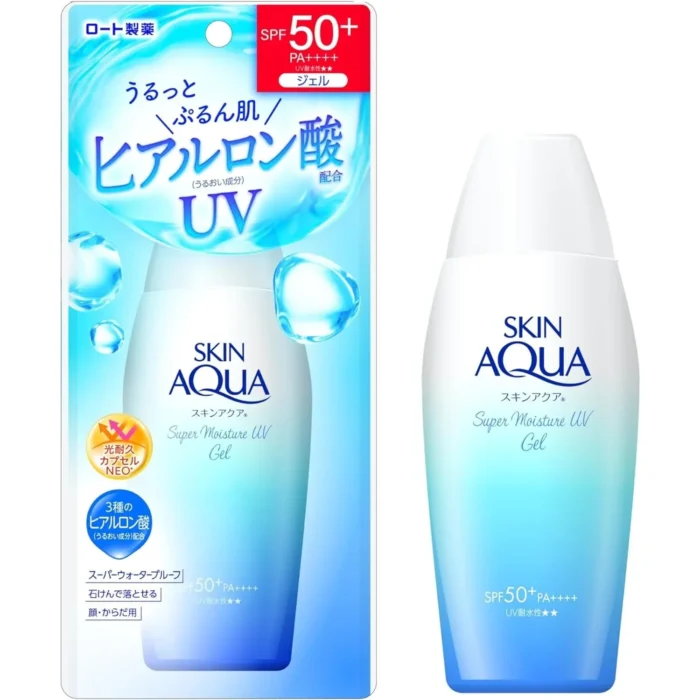 ⁦Rohto Skin Aqua UV Super Moisture Gel SPF 50+ PA++++⁩ - الصورة ⁦2⁩