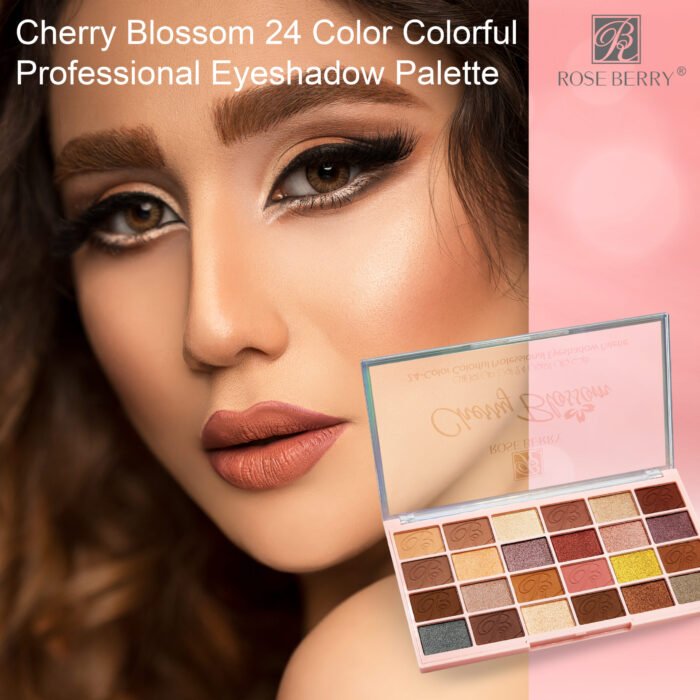 ⁦ROSEBERRY CHERRY BLOSSOM 24 COLOR COLORFUL PROFESSIONAL EYESHADOW PALETTE⁩ - الصورة ⁦4⁩