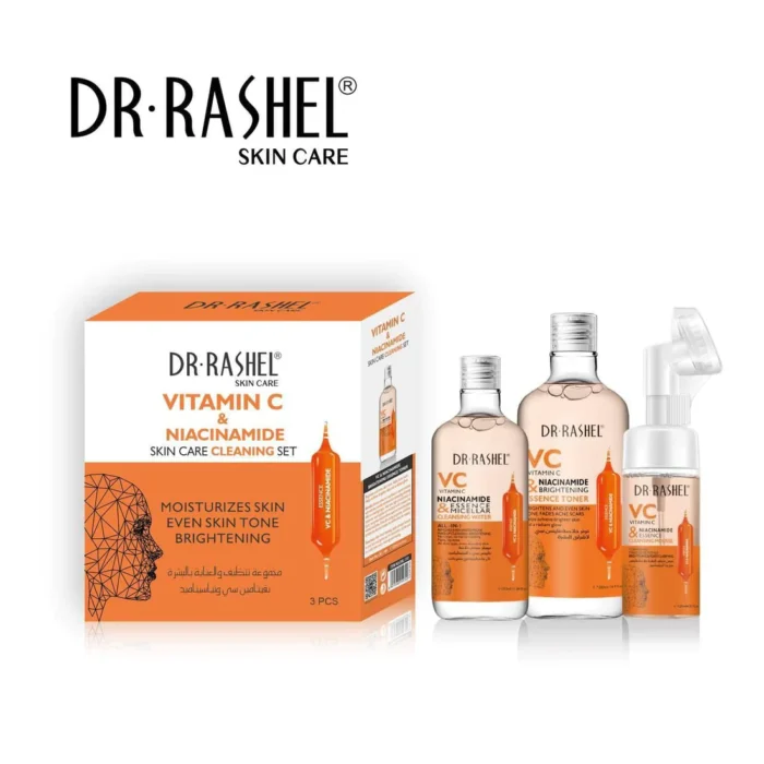 Dr.Rashel Vitamin C & Niacinamide Skin Care Cleaning Set Moisturizes Skin Even Skin Tone Brightening