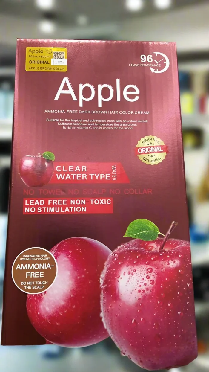 ⁦Apple ammonia free  hair color dark Brown⁩ - الصورة ⁦2⁩