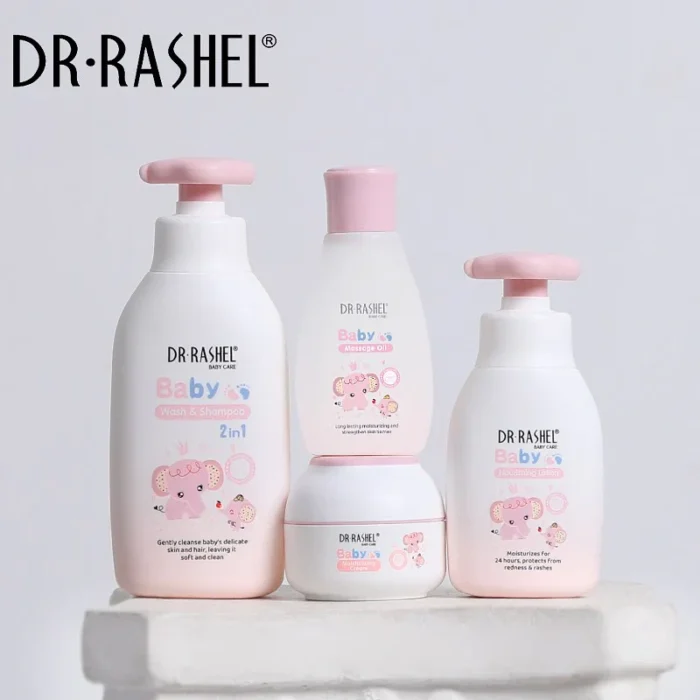 Dr.Rashel Baby care Gift Set For Baby Delicate Skin Pack of 4 - Pink