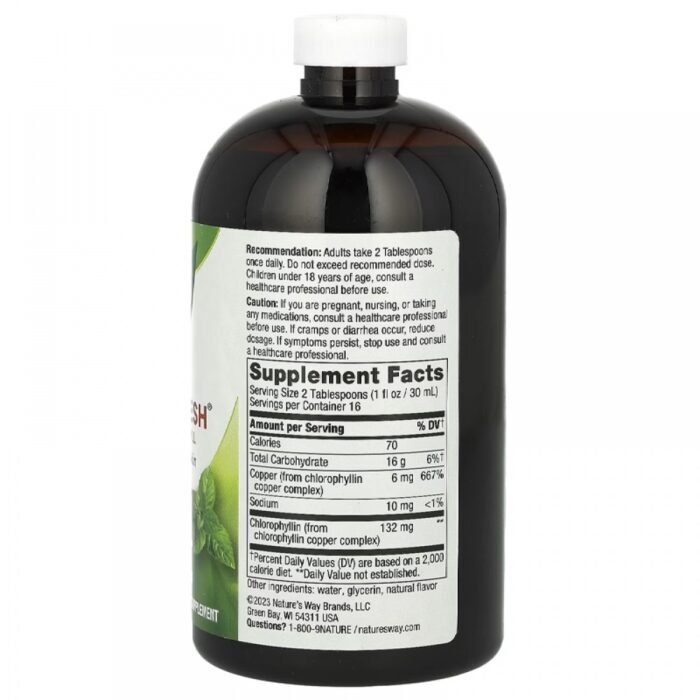 ⁦Nature's Way, Chlorofresh, Liquid Chlorophyll, Unflavored,(480 ml)⁩ - الصورة ⁦2⁩