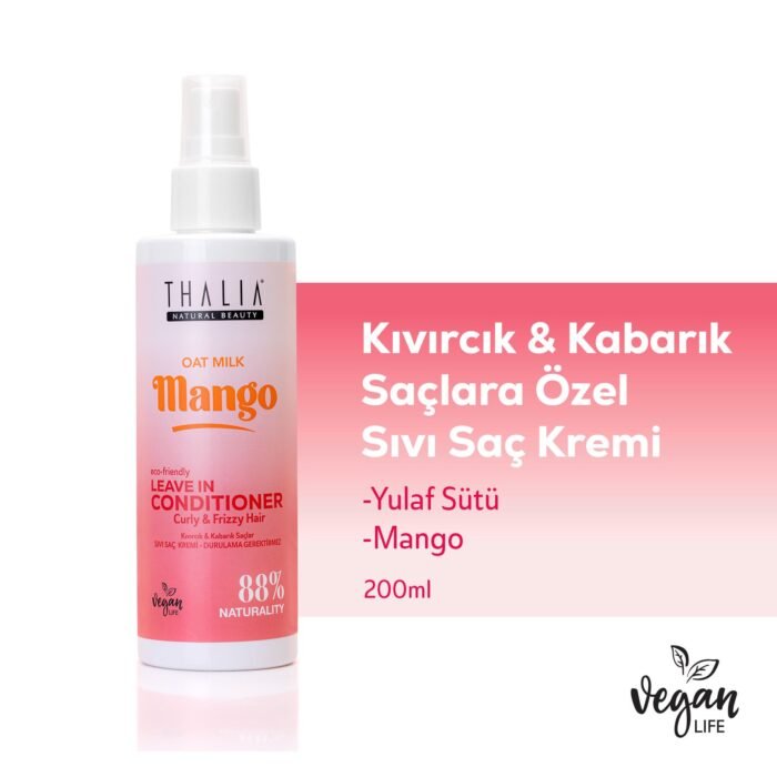 Thalia Liquid Care Cream with Oat Milk and Mango Extract for Curly and Fluffy Hair 200 ml