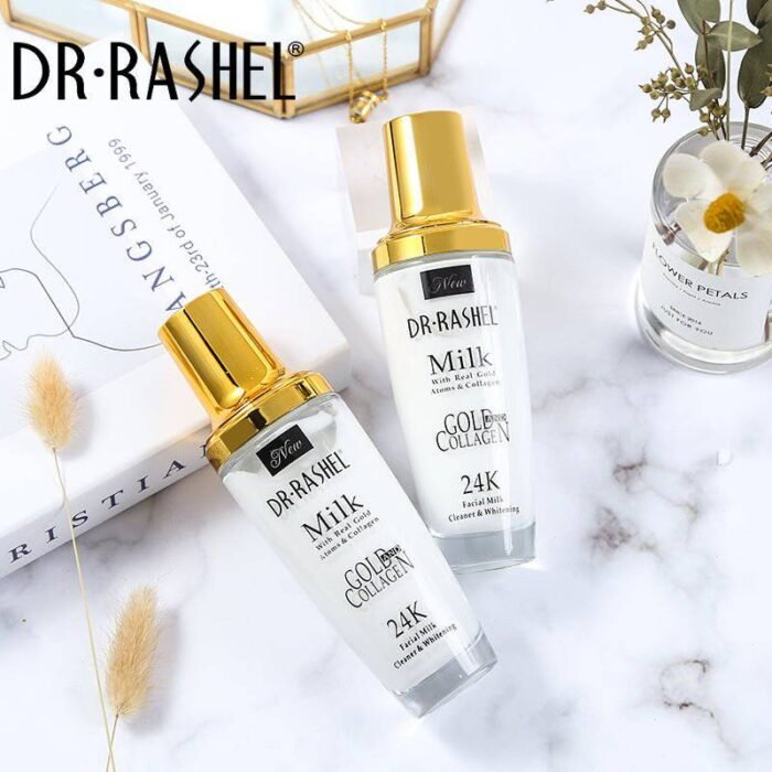 ⁦Dr.Rashel Milk with Real Gold Atoms & Collagen 24K Facial Milk Cleaner & Whitener⁩ - الصورة ⁦2⁩