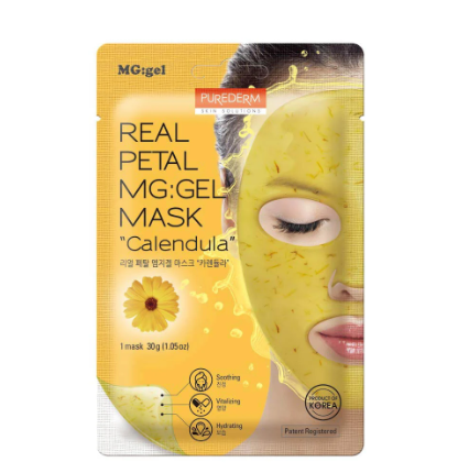 Purederm Real Petal Mg Gel Mask Calendula