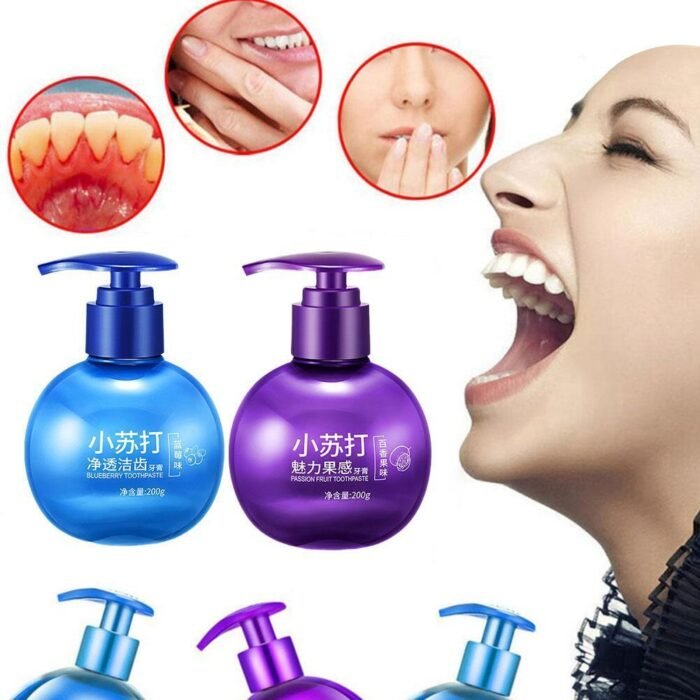 ⁦Baking Soda Toothpaste Teeth Whitening Cleaning – 220g⁩ - الصورة ⁦2⁩