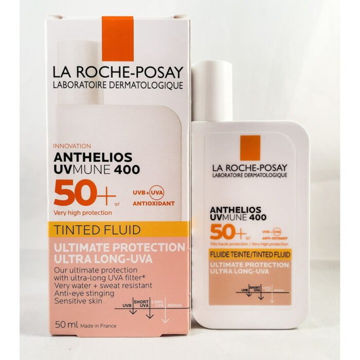 ⁦La Roche Posay Anthelios Tinted Fluid Facial Sunscreen SPF50+ (50ml)⁩ - الصورة ⁦2⁩