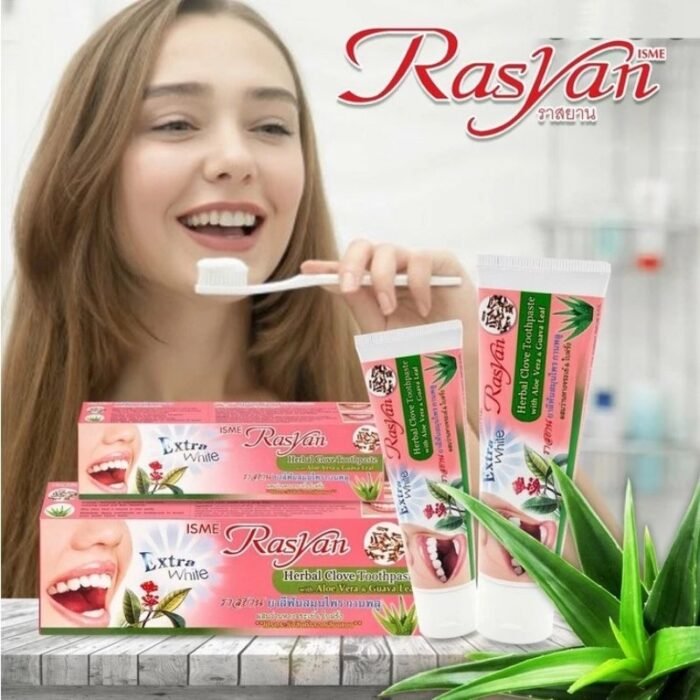 ⁦Rasyan Extra White Herbal Clove Toothpaste⁩ - الصورة ⁦2⁩