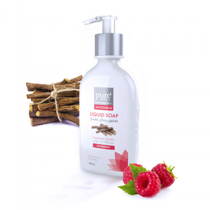 Pure Beauty whitening liquid soap for sensitive areas with cranberry scent 200 ml