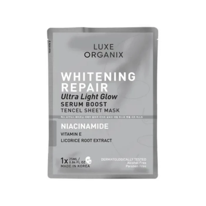 Luxe Organix Whitening Repair Serum Boost Sheet Mask 25ml