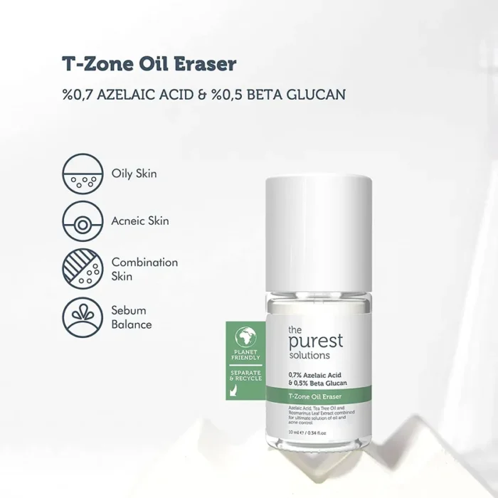 ⁦THE PUREST SOLUTIONS - Azelaic Acid 0,7%+ 0,5% Beta Glucan - T-Zone Oil Eraser - 10ml⁩ - الصورة ⁦10⁩