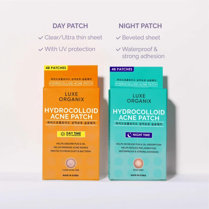 ⁦Luxe Organix Hydrocolloid Acne Spot Patch Night & Day Time⁩ - الصورة ⁦3⁩