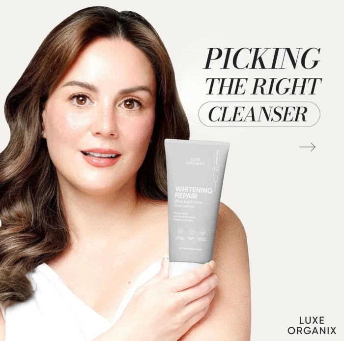 ⁦Luxe Organix Whitening Repair Ultra Light Glow Foam Cleanser 150 g⁩ - الصورة ⁦2⁩