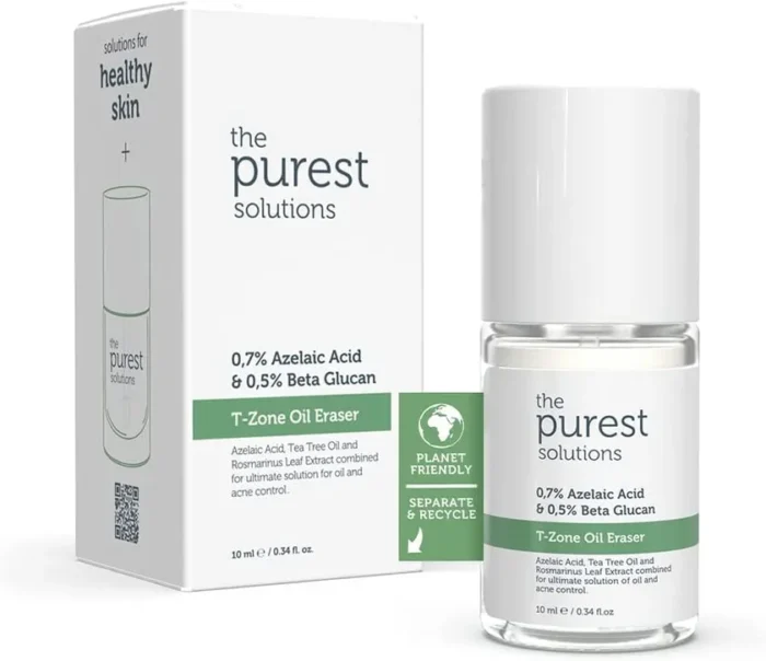 ⁦THE PUREST SOLUTIONS - Azelaic Acid 0,7%+ 0,5% Beta Glucan - T-Zone Oil Eraser - 10ml⁩ - الصورة ⁦2⁩