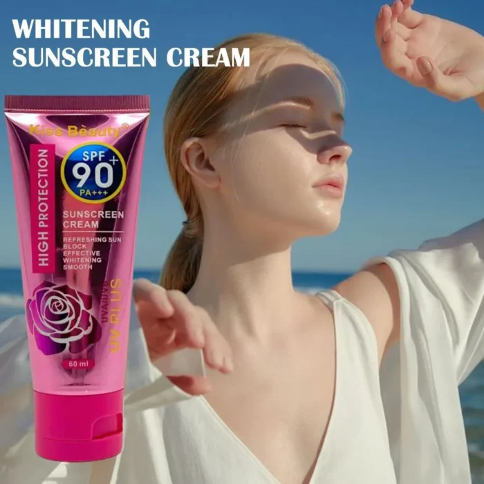 Kiss Beauty Facial Sunscreen Cream SPF 90+ Skin High Protection UV 60ml