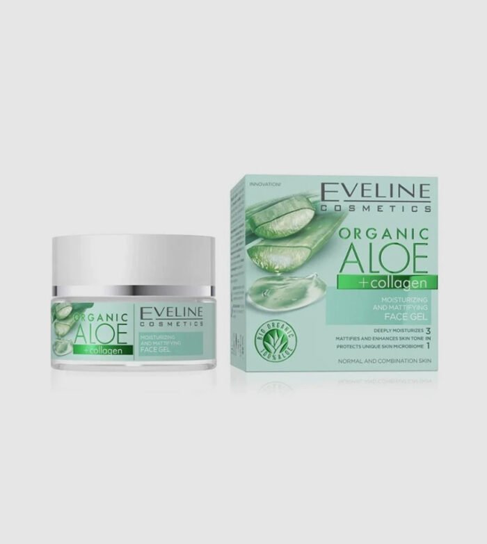 Eveline Org Aloe + Collagen Moisture & Mattify Face Gel, 50ml