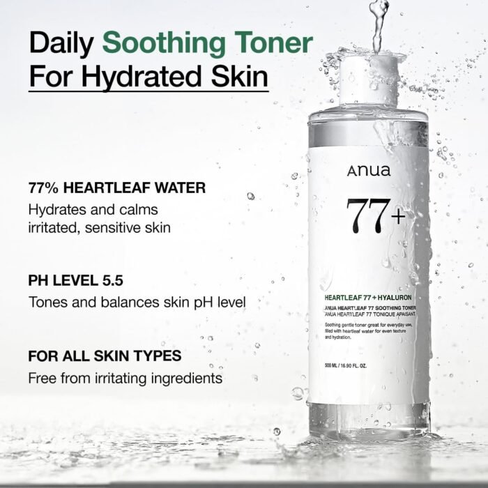 ⁦Anua Heartleaf 77% Soothing Toner 250mL & 500mL⁩ - الصورة ⁦7⁩