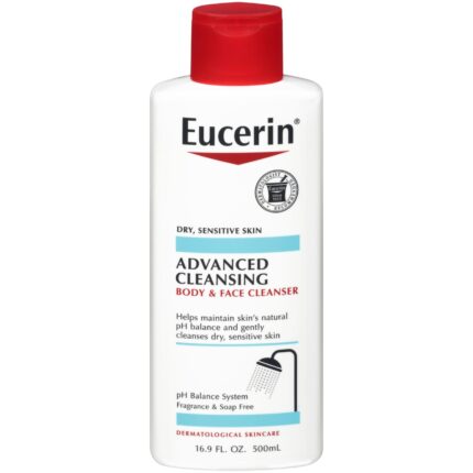 Eucerin Advanced Cleansing Body and Face Cleanser, 500 mL