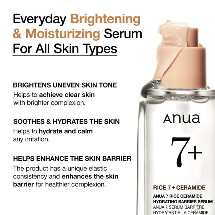 ⁦Anua 7 Rice Ceramide Moisturizing Serum - Serum with Rice and Ceramide 50ml⁩ - الصورة ⁦8⁩